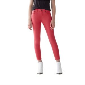 AGOLDE Sophie High-Rise Skinny Cropped Leatherette